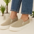thumbnail image 5 of Cushionaire Fulton Canvas Womens Slip On Sneakers, Lightweight Comfortable Casual Sneakers for Women with Memory Foam, 5 of 15