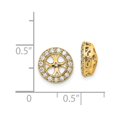 thumbnail image 3 of Real 14kt Yellow Gold AA Diamond Earring Jacket; for Adults and Teens; for Women and Men, 3 of 3