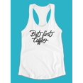 thumbnail image 3 of But First Coffee Cursive Script Tank Women -Image by Shutterstock, Female Medium, 3 of 4