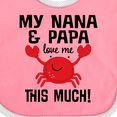 thumbnail image 4 of Inktastic Nana and Papa Love Me Grandson Boys or Girls Baby Bib, 4 of 4