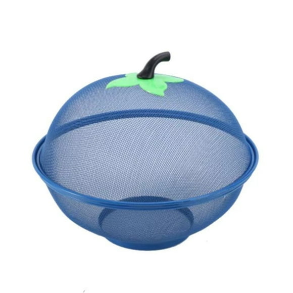 witspace Mesh Apple Shaped Fruit Basket with Lid Fruit Bowl Cover Protective Fruit Holder Countertop Metal Wire Against Flies Reusable Strainers for Restaurant Kitchen Food Vegetable