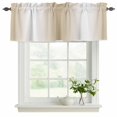 thumbnail image 2 of 2 Panels Beige White Ombre Valance for Windows, Abstract Art Modern Cream Gradient Light Filtering Kitchen Curtains, Rod Pocket Window Treatment Curtain Valances for Living Room Bedroom, 42"x12", 2 of 9