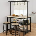 thumbnail image 3 of Kitchen Island with Storage, Bakers Rack, 3 Tier Microwave Stand Oven Shelf,Large Coffee Bar Table for Kitchen Dining Room Living Room, 3 of 10