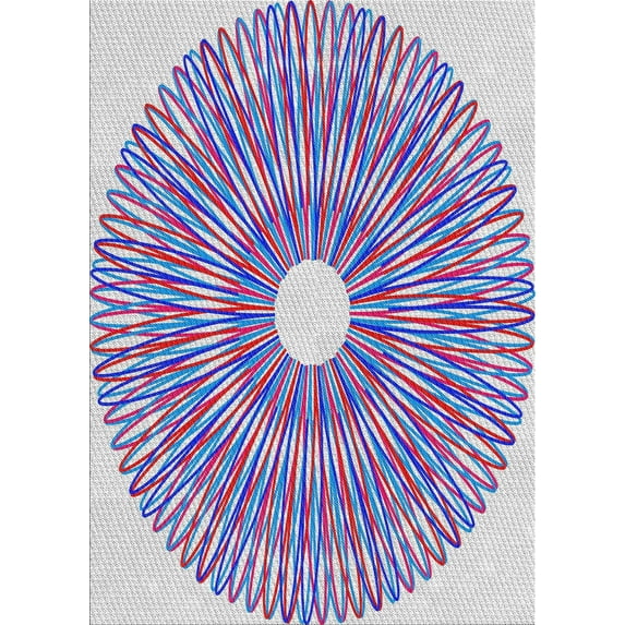 Ahgly Company Machine Washable Indoor Rectangle Transitional Gulf Blue Area Rugs, 3' x 5'