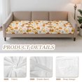 thumbnail image 5 of TSOVTHRID Yellow Floral White Print Couch Cushion Covers for Sofa, Stretch Luxury Sofa Slipcovers Universal Cushion Protector Washable Non Slip Couch Seat Cover for Pets, 24x24 Inch, 5 of 7