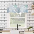 thumbnail image 4 of Kitchen Curtains Valances for Small Windows, Summer Ocean Short Curtain Valance for Living Room, Sea Conch Shell Rod Pocket Blinds Window Printed Drapes 1 Panel 54x18 Inch, 4 of 6