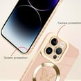 thumbnail image 2 of for iPhone 14 Pro Max Case [Support for Magsafe] Butterfly Pattern Magnetic Plating Screen Protector Luxury Elegant Case Camera Protector Soft Shockproof Protective Corner Back Cover -Pink, 2 of 12