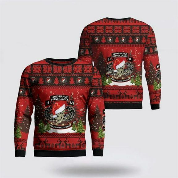Army Sweater, US Army H121 Long Range Surveillance Christmas Sweater