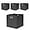gold black, variant on Collapsible Organization Basket Fabric Foldable Box with Handles, 13x13 Cube Storage Bins Set of 4, Thick and Heavy Duty Storage Baskets for Shelves Bedroom Livingroom, gold black