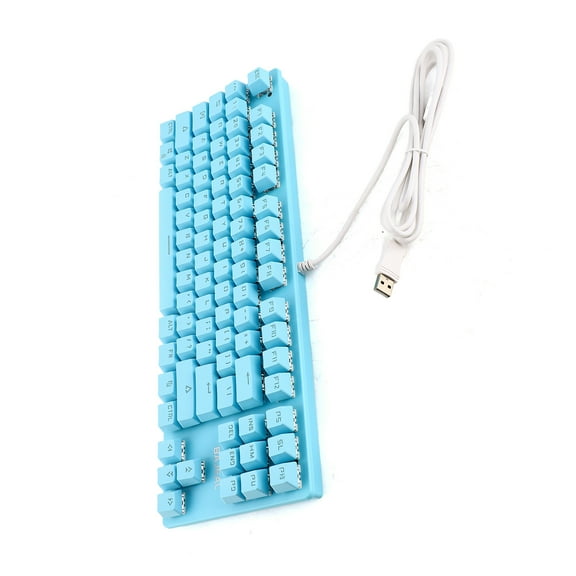 Keyboard BAJEAL 87 Keys Wired Mechanical Keyboard Mixed Light Mechanical Keyboard With Mechanical Blue Switch Suspension Button Blue