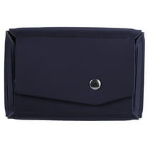JAM Leather Snap Business Card Case, 1/Pack, Navy Blue, Angular Flap