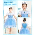 thumbnail image 4 of YANSION Disfraz Princesa Niña, Disfraz Cenicienta Niña con Conjuntos de Collar de Corona Princesa, Vestido Princesa Niña, Vestido Cenicienta Elegante para Fiesta Cosplay Cumpleaños 2-11 Años, 4 of 7