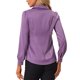thumbnail image 3 of CAMISA DE OFICINA DE SATÉN PARA MUJERES INSPIRAR CHIC CON CUELLO PLANO Y MANGAS LARGAS, BOTONES, TALLA XS, MAGENTA, 3 of 5