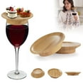 thumbnail image 2 of Adorno de charcutería para copa de vino, bambú, adorno para copa de vino, vino tinto de salpicaduras, adorno para tablero de charcutería para copa de vino, posavasos de bambú de doble uso, 2 of 9