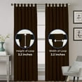 thumbnail image 2 of Kotton Culture Semi Blackout Curtains Thermal Insulated Room Darkening Window Treatment Panels for Living Room Tab Top Window Curtain Panel & Drapes for Bedroom (2 Panels, 100x84, Cocoa Brown), 2 of 8