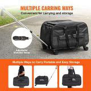 KFFKFF Cat Carrier with Wheels Rolling Pet Carrier with Handle 35 lbs Black for Cat Dog Small Medium Animals Kitten Puppy