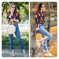 thumbnail image 7 of KLL American Football and Fire Flames Print Women's Long Sleeve Pajamas with Pants Sleepwear Loungewear 2 Set-XX-Large, 7 of 7
