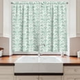 thumbnail image 2 of Ambesonne Aqua Kitchen Curtains, Wave Like Round Swirls, 55"x45", Seafoam and White, 2 of 3
