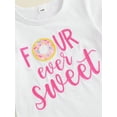 thumbnail image 6 of Musuos Little Girls Summer 2PCS Sets 18M-6Y Short Sleeve Letter Donut Embroidery T-shirt Belted Shorts Sets Birthday Clothes, 6 of 10