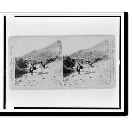 Historic Print, Difficult travel - highway between Yauco and Mayaguez, through luxuriant western Porto Rico, 16" x 20"