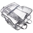 thumbnail image 1 of Mochila transparente resistente Mochila escolar decorativa Mochilas transparentes de PVC Mochila transparente para niñas, niños, mujeres y hombres (gris), 1 of 5