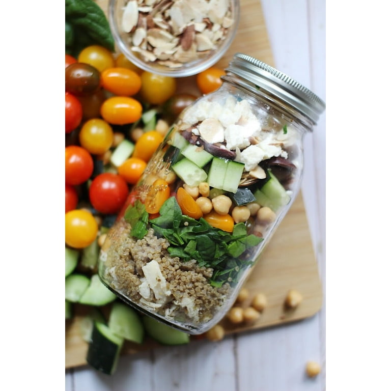 Mediterranean Quinoa Salad in a Jar - Food Dolls