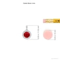 thumbnail image 3 of Angara Natural Ruby Pendant Necklace with Diamond Halo in Platinum for Women (Size-4mm) – July Birthstone Jewelry | Round Ruby Halo Pendant Necklace, 3 of 8