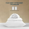 thumbnail image 6 of Sleep Zone Twin Sheets Set - 3 Piece Bedding - Jersey Knit Cooling Sheet Set - Soft and Fade Resistant - Easy Care - Deep Pocket (Twin,White), 6 of 7