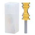 thumbnail image 1 of Chair Rail Molding Router Bits Carbon Steel Alloy Crown Shape Routers Bit 1?1/8in Diameter 2in Depth8mm Shank, 1 of 5