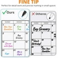 thumbnail image 4 of Less Than 5 Pen Whiteboard Markers 8 Count Colorful Tip Thin Markers with Eraser for Home School Brilliant 2ml, 4 of 9