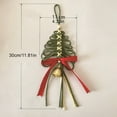 thumbnail image 3 of Woven Christmas Tree Decoration Eco-friendly Christmas Tree Ornament Hand-woven Christmas Tree Ornaments with Golden Cow Bell Bow Rustic for Winter, 3 of 8
