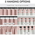 thumbnail image 6 of 100% Blackout Curtains 108 Inch Long 2 Panels for Bedroom, Thick Luxury Faux Linen Black Out Curtain Room Darkening Back Tab Pleat Window Textured Drapes with Hooks for Living Room, Baby Pink, 6 of 14