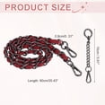 thumbnail image 2 of Correa de Cadena Uxcell, 35.43" Correa de Cuero Reemplazo con Cadena Extendida y Hebilla de Metal para Bolso, Rojo Vino (Gancho Negro), 2 of 7