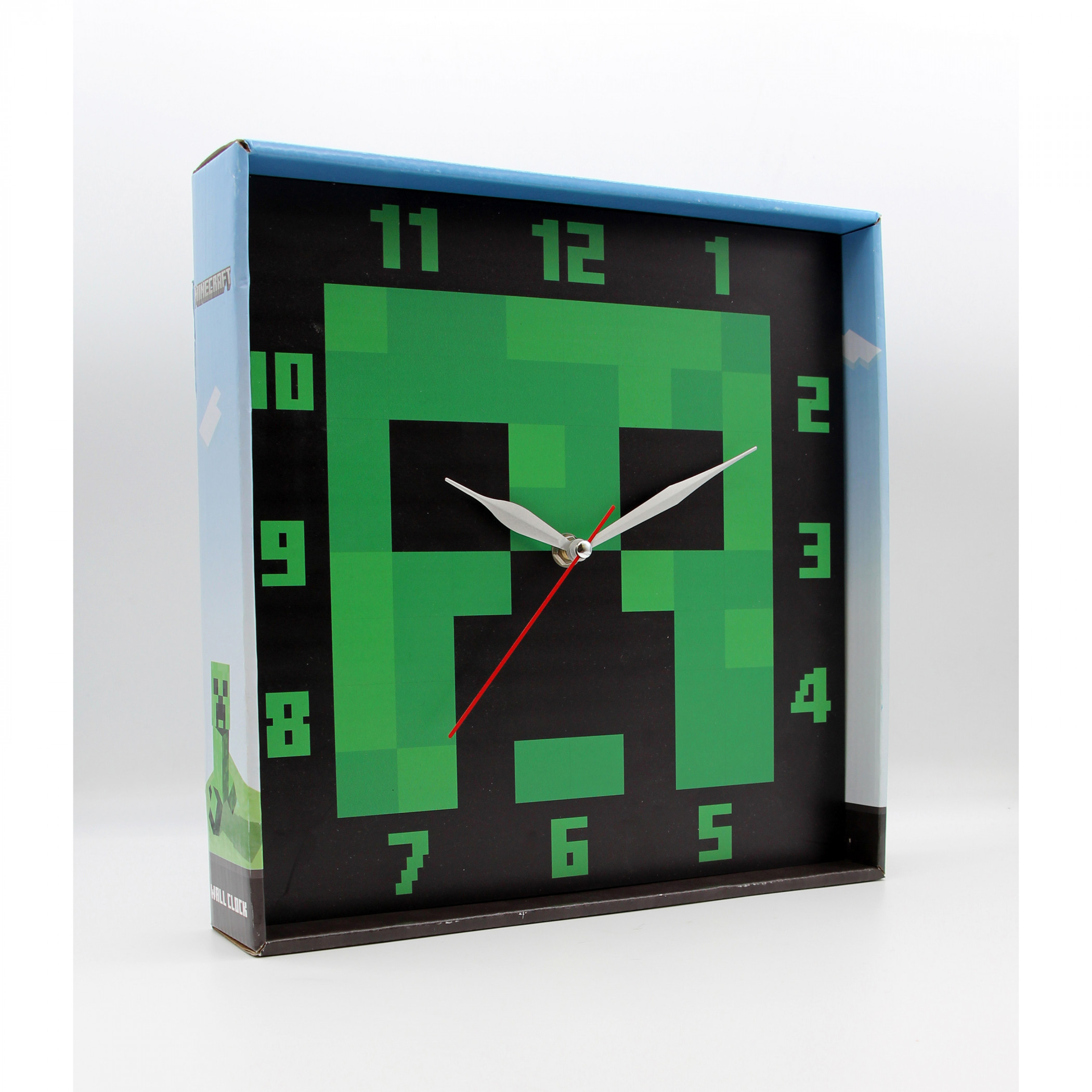 Minecraft Creeper Character Face Wall Clock