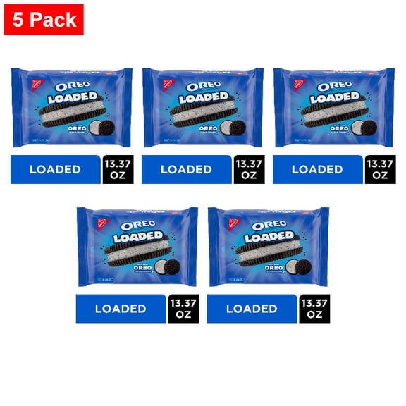 Nabisco OREO Loaded Chocolate Sandwich Cookies 13.37 oz - 5 Pack