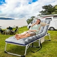 Slsy Folding Camping Cot Bed with 2 Sided Cushion & Pillow, Oversized