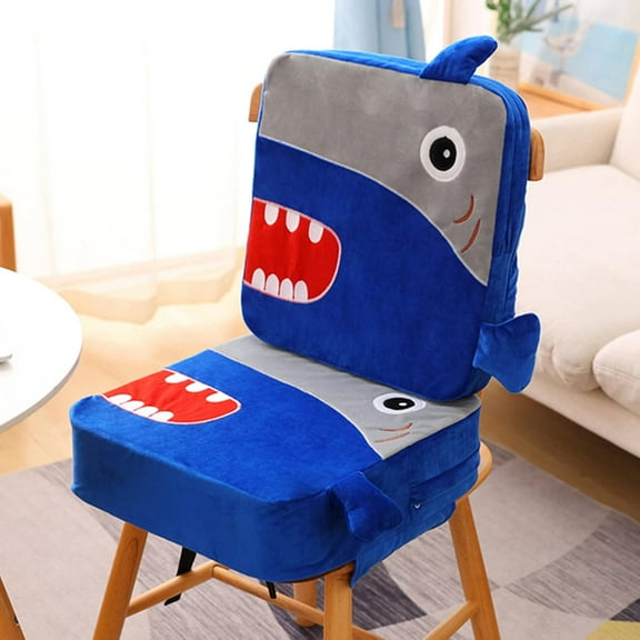 Toddler Booster Seat for Dining Double Straps Washable Portable Thick Chair Increasing Cushion
