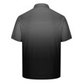thumbnail image 4 of Chiccall Mens Shirts Gradient Button Summer Casual Short Sleeve V Neck Tops Blouse Black, 4 of 5
