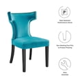 thumbnail image 5 of Modway Emanate Vintage French Upholstered Fabric Dining Side Chair, 5 of 9