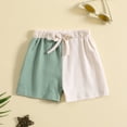 thumbnail image 2 of Toimothcn Toddle Baby Boys Girls Shorts Fashion Patchwork Color Wide Leg Sports Shorts With Elastic Waist Drawstring Warm Loose Fit Comfy Children'S Clothes, 2 of 6