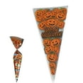 thumbnail image 2 of SUSHANG 100PC Halloween Cellophane Treat Bags,Halloween Plastic Clear Candy Bags for Snacks Cookies Packing, 2 of 4