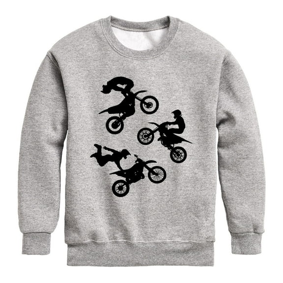Instant Message - Dirt Bike Tricks - Toddler And Youth Crewneck Fleece Sweatshirt