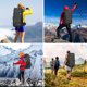 thumbnail image 5 of Mochila de senderismo impermeable de 50L mochila de viaje para acampar montañismo mochila para deportes al aire libre, 5 of 7