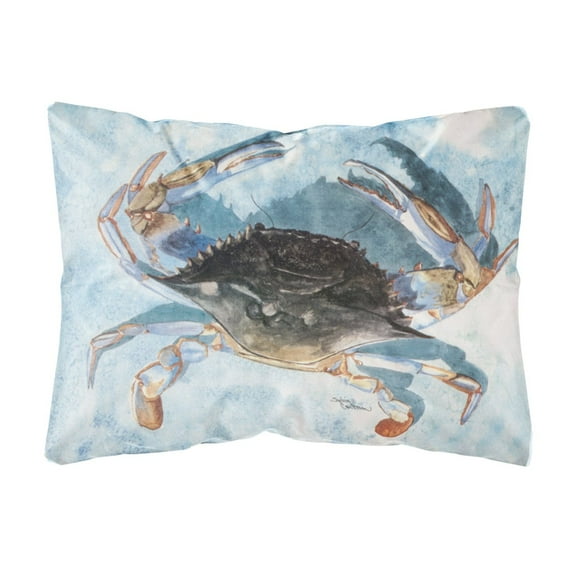 Carolines Treasures 8055PW1216 Crab Canvas Fabric Decorative Pillow, 12H x16W, multicolor