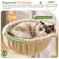 thumbnail image 5 of Globlazer 80" Large Cat Tree Tower for Large Cats with 2 Cat Condo Hammock, 6 Scratching Posts for All Indoor Cats, Beige, 5 of 10