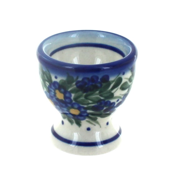 Blue Rose Polish Pottery Hyacinth Egg Cup