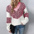thumbnail image 2 of Suéteres Para Mujer Otoño Invierno Suéter de Punto Casual Patchwork Leopardo Manga Larga Suéter Con Cuello en V Abrigo Odeerbi ODB178294, 2 of 5