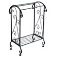thumbnail image 3 of KEINXS Metal Free Standing Towel Rack Stand with Shelf, Black, 3 of 4