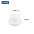 thumbnail image 2 of 20 PCS Tapones de Silicona Reemplazo, Tapón Reutilizable de 3/5 pulgadas para Saleros, Tapón Sólido para Macetas y Tubos, Blanco, 2 of 5