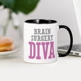 thumbnail image 3 of CafePress - Brain Surgery DIVA Mugs - 11 oz Ceramic Mug - Novelty Coffee Tea Cup, 3 of 4